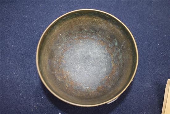 A 19th century Sino Tibetan mendicant bowl diameter 11.5cm